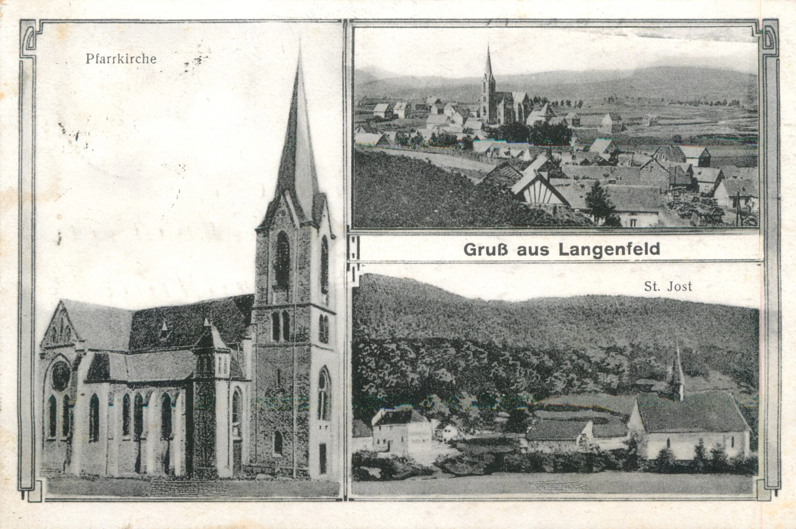 Historische Postkarte - Pfarrkirche St. Quirinus